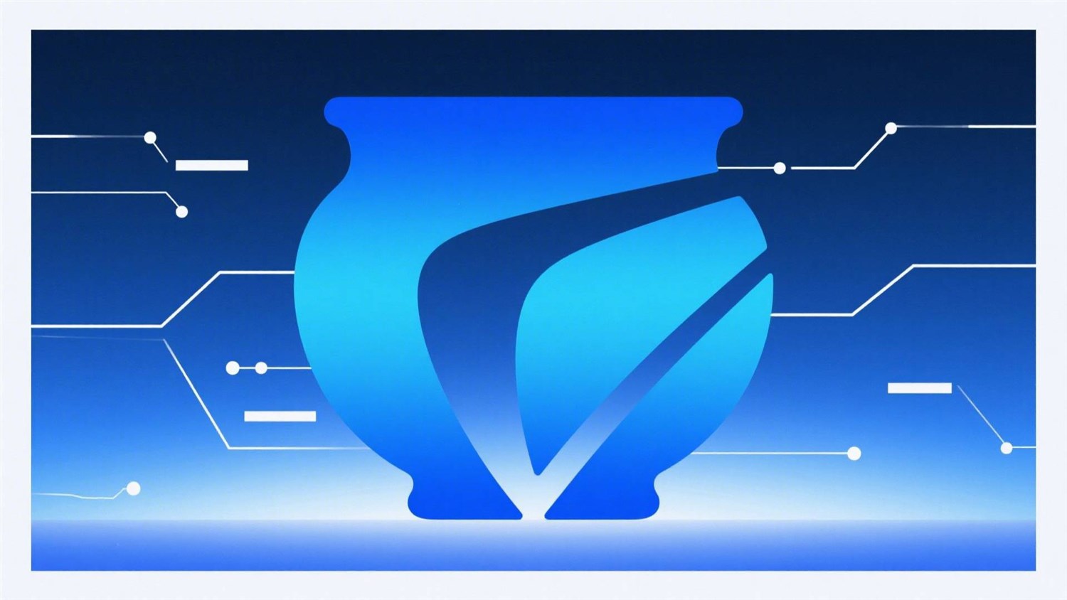 蓝色商务风格陶瓷行业数字化转型顶部海报图片